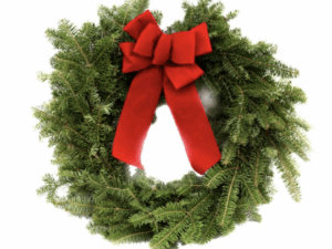 12" Balsam Wreath with Bow only