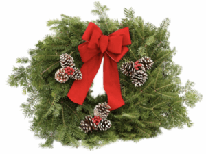 12" Balsam Wreath with traditional deco.
